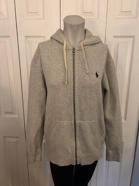 Polo Ralph Lauren Grey Zip Up Sweater Men's Size Medium
